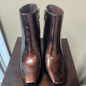 Metallic Ankle boots. Never worn.